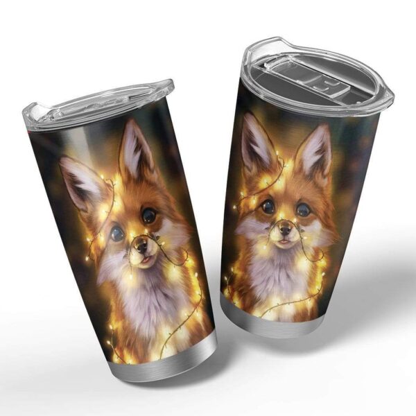 Gearhumans Gearhuman 3D Fairy Lights Design Vacuum Insulated Glitter Tumbler GL03073 Tumbler