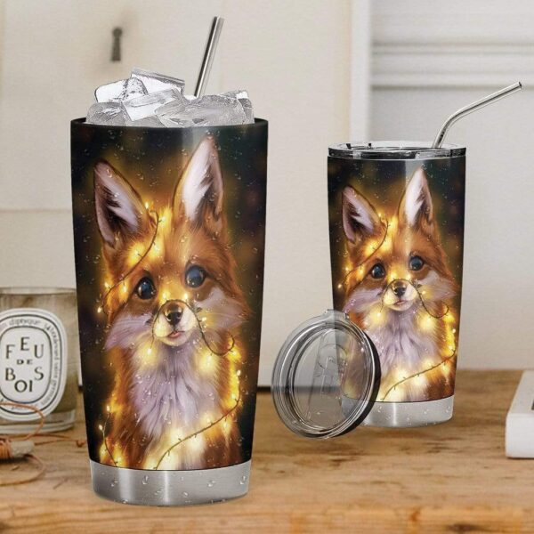 Gearhumans Gearhuman 3D Fairy Lights Design Vacuum Insulated Glitter Tumbler GL03073 Tumbler