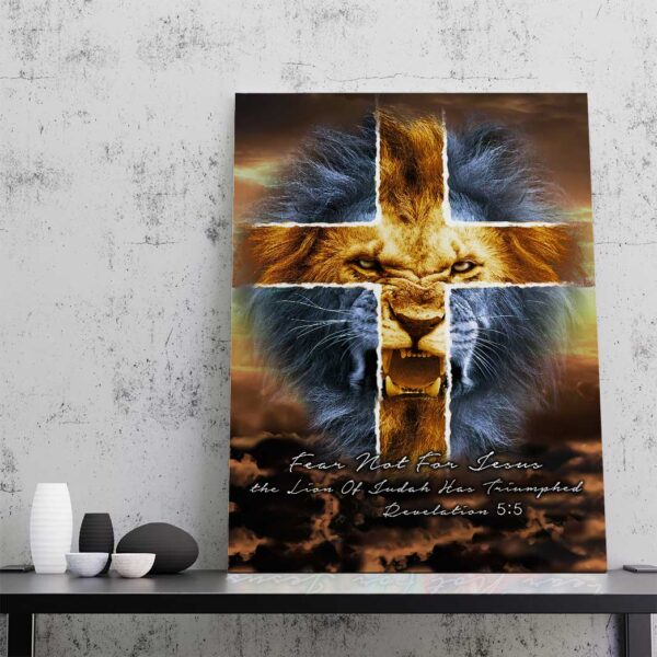 Gearhumans Gearhuman 3D Fear Not For Jesus Custom Canvas GW15034 Canvas