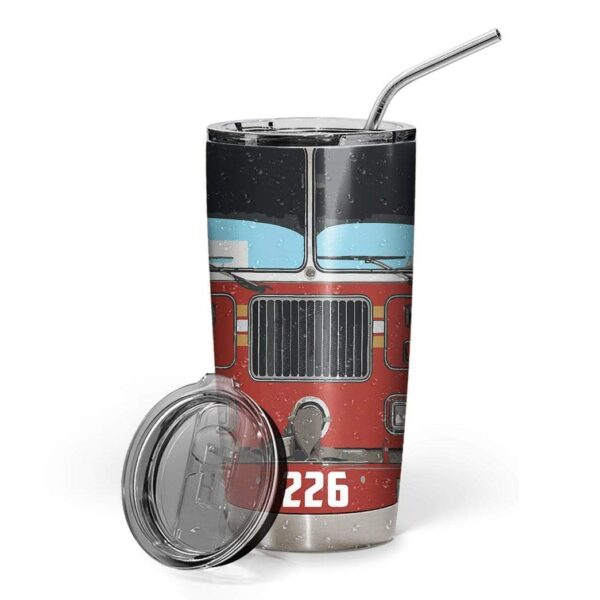 Gearhumans Gearhuman 3D Fire Truck Custom Name Design Vacuum Insulated Tumbler GV14055 Tumbler 20oz