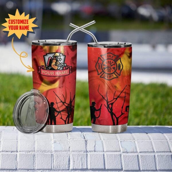 Gearhumans Gearhuman 3D Firefighter Design Vacuum Insulated Tumbler GZ11051 Tumbler
