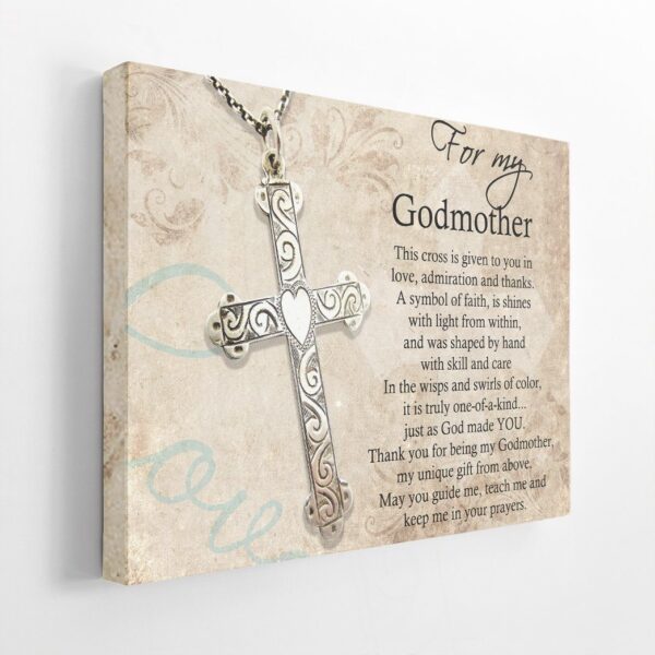 Gearhumans Gearhuman 3D For My Godmother Mothers Day Gift Custom Canvas GW220317 Canvas