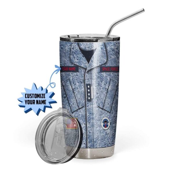 Gearhumans Gearhuman 3D Space X Space Force Custom Name Design Vacuum Insulated Tumbler GV29052 Tumbler 20oz
