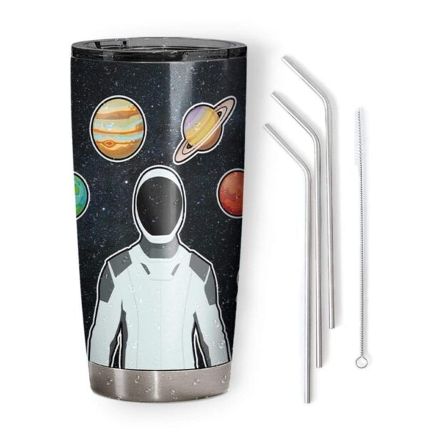 Gearhumans Gearhuman 3D SpaceX Astronaut Custom Name Design Vacuum Insulated Tumbler GW09061 Tumbler