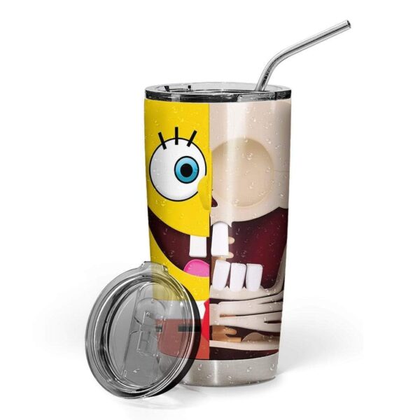 Gearhumans Gearhuman 3D Spongebob Squarepants Glitter Custom Design Vacuum Insulated Tumbler GM19051 Tumbler 20oz