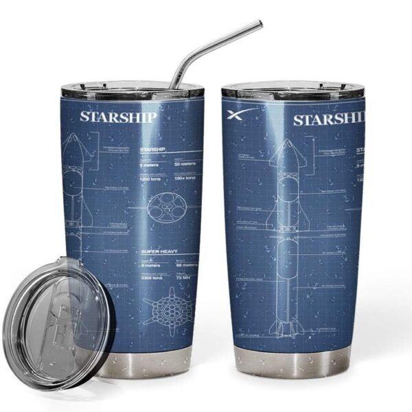 Gearhumans Gearhuman 3D StarShip Space Force Custom Design Vacuum Insulated Tumbler GV090610 Tumbler