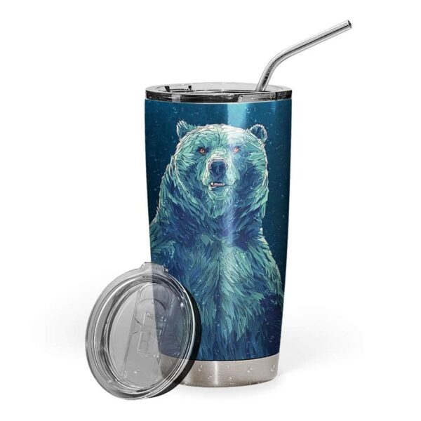 Gearhumans Gearhuman 3D Teddy Bear Design Vacuum Insulated Glitter Tumbler GL04071 Tumbler 20oz