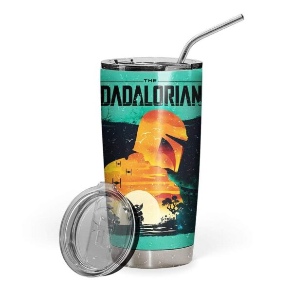 Gearhumans Gearhuman 3D The Dadalorian Custom Name Design Vacuum Insulated Tumbler GW22058 Tumbler 20oz