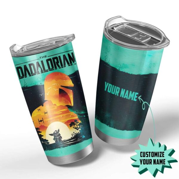 Gearhumans Gearhuman 3D The Dadalorian Custom Name Design Vacuum Insulated Tumbler GW22058 Tumbler