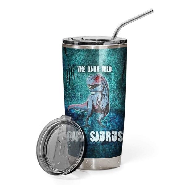 Gearhumans Gearhuman 3D The Dark Wild Papa Saurus Custom Design Vacuum Insulated Tumbler GV12055 Tumbler 20oz