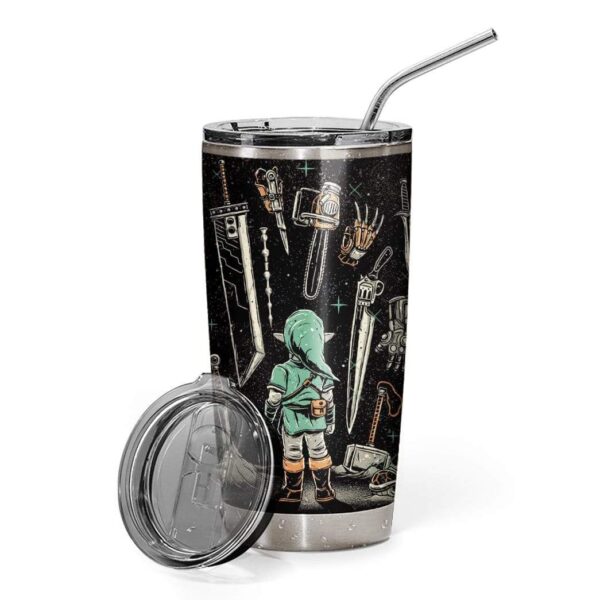 Gearhumans Gearhuman 3D The Legend Of Zelda Custom Design Vacuum Insulated Glitter Tumbler GH210522 Glitter Tumbler 20oz/Glitter