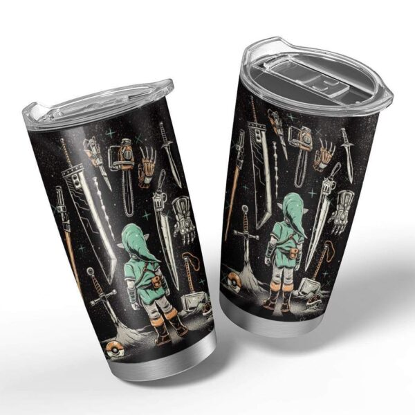Gearhumans Gearhuman 3D The Legend Of Zelda Custom Design Vacuum Insulated Glitter Tumbler GH210522 Glitter Tumbler