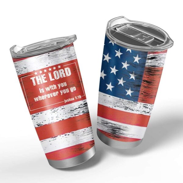 Gearhumans Gearhuman 3D The Lord Is Faithful Custom Design Vacuum Insulated Tumbler GW08052 Tumbler