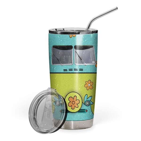 Gearhumans Gearhuman 3D The Mystery Machine Custom Design Vacuum Insulated Glitter Tumbler GV14088 Glitter Tumbler 20oz/Glitter