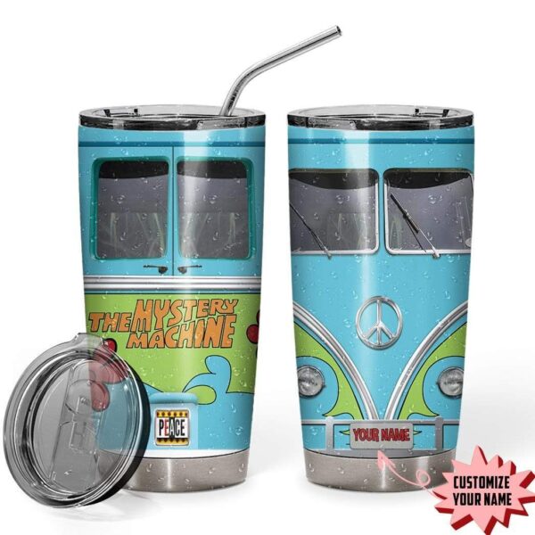 Gearhumans Gearhuman 3D The Mystery Machine Hippie Van Custom Name Design Vacuum Insulated Tumbler GV17081 Tumbler