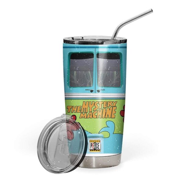 Gearhumans Gearhuman 3D The Mystery Machine Hippie Van Custom Name Design Vacuum Insulated Tumbler GV17081 Tumbler 20oz
