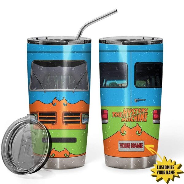 Gearhumans Gearhuman 3D The Mystery Machine Van Custom Name Design Vacuum Insulated Tumbler GV17085 Tumbler