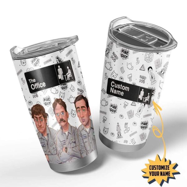 Gearhumans Gearhuman 3D The Office Branch Wars Custom Name Design Vacuum Insulated Tumbler GW30074 Tumbler