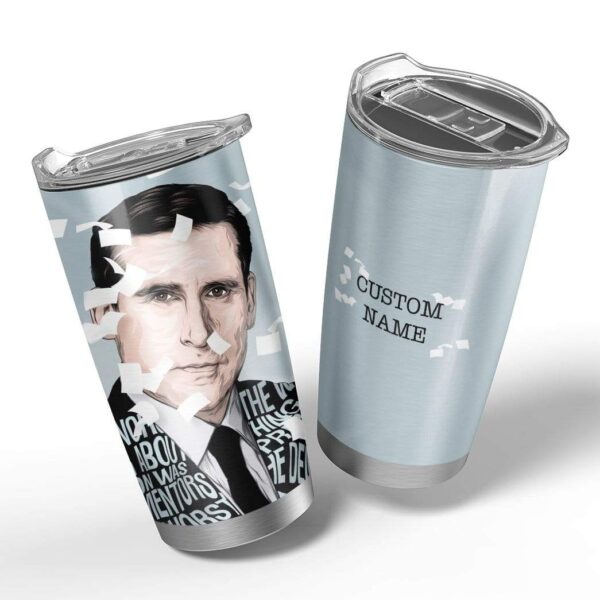 Gearhumans Gearhuman 3D The Office Michael Scott Custom Name Design Vacuum Insulated Tumbler GW12084 Tumbler