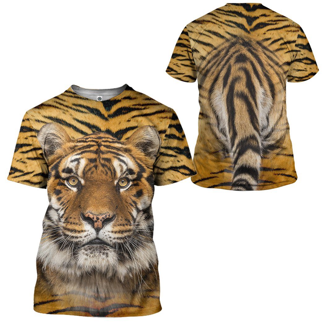 Gearhumans Gearhuman 3D Tiger Front And Back Tshirt Hoodie Apparel GV17039 3D Apparel