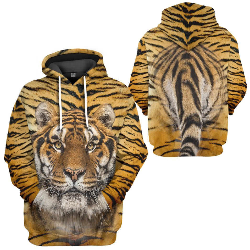Gearhumans Gearhuman 3D Tiger Front And Back Tshirt Hoodie Apparel GV17039 3D Apparel