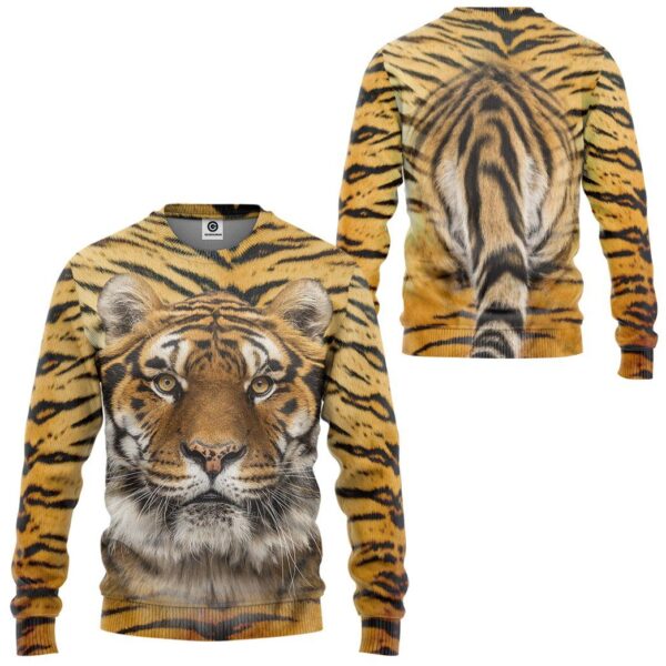 Gearhumans Gearhuman 3D Tiger Front And Back Tshirt Hoodie Apparel GV17039 3D Apparel
