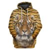 Gearhumans Gearhuman 3D Tiger Front And Back Tshirt Hoodie Apparel GV17039 3D Apparel Hoodie S