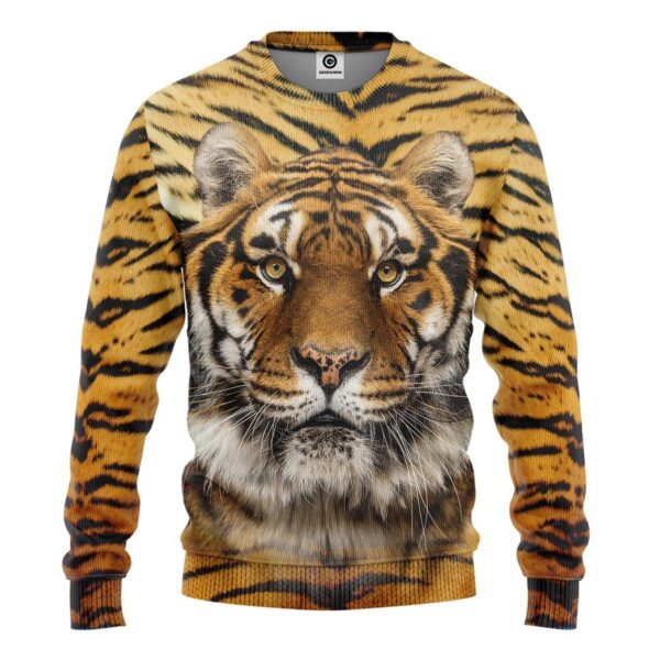 Gearhumans Gearhuman 3D Tiger Front And Back Tshirt Hoodie Apparel GV17039 3D Apparel Long Sleeve S
