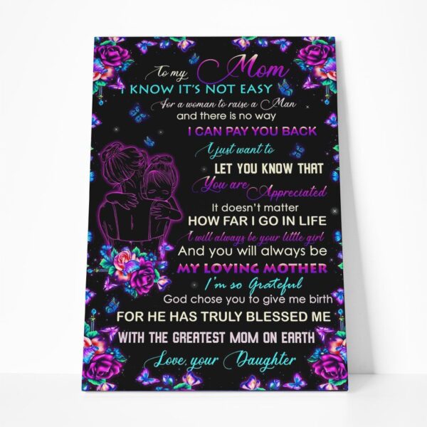 Gearhumans Gearhuman 3D To My Loving Mom Canvas GJ010416 Canvas 1 Piece Non Frame M