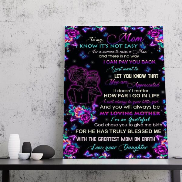 Gearhumans Gearhuman 3D To My Loving Mom Canvas GJ010416 Canvas