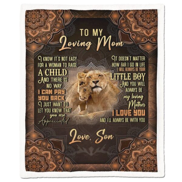 Gearhumans Gearhuman 3D To My Loving Mom I Love You Blanket GH290327 Blanket Blanket M(51''x59'')
