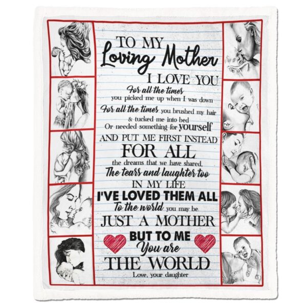 Gearhumans Gearhuman 3D To My Loving Mother Blanket GH290307 Blanket Blanket M(51''x59'')