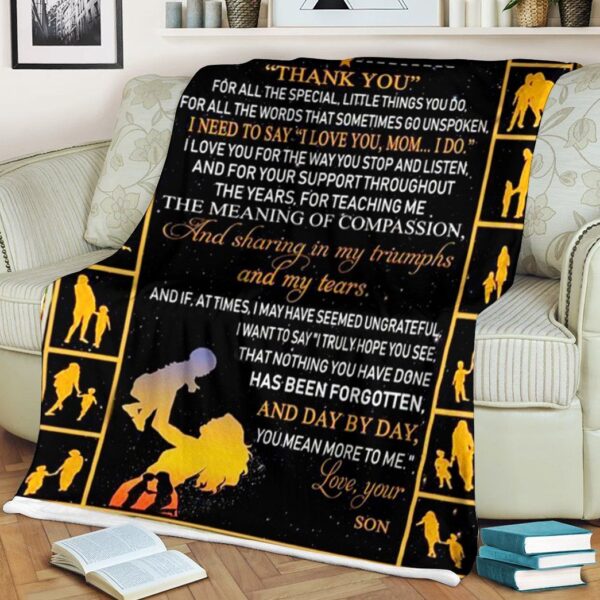 Gearhumans Gearhuman 3D To My Mom From Son Fleece Blanket GH290334 Blanket