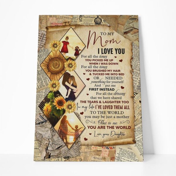Gearhumans Gearhuman 3D To My Mom I Love You Canvas GJ010401 Canvas 1 Piece Non Frame M