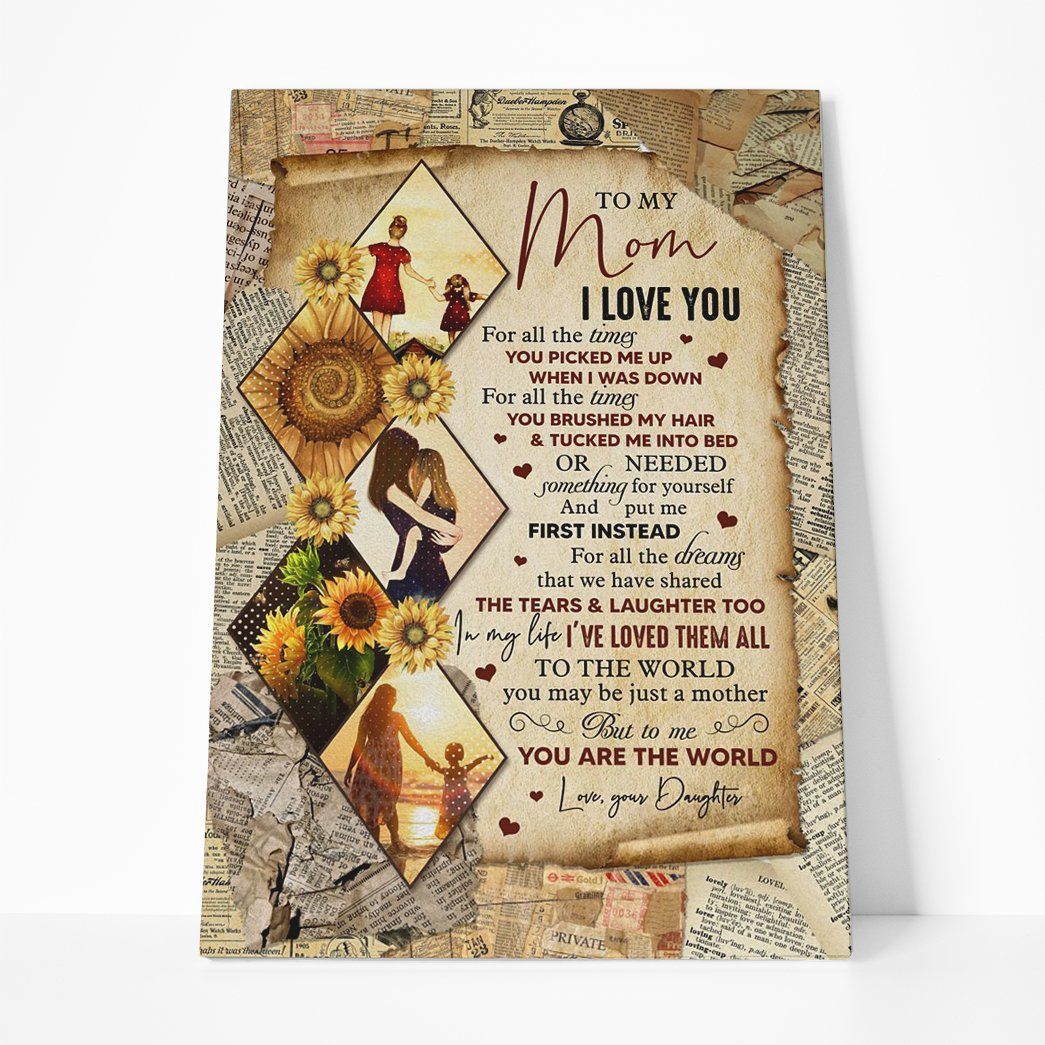 Gearhumans Gearhuman 3D To My Mom I Love You Canvas GJ010401 Canvas 1 Piece Non Frame M