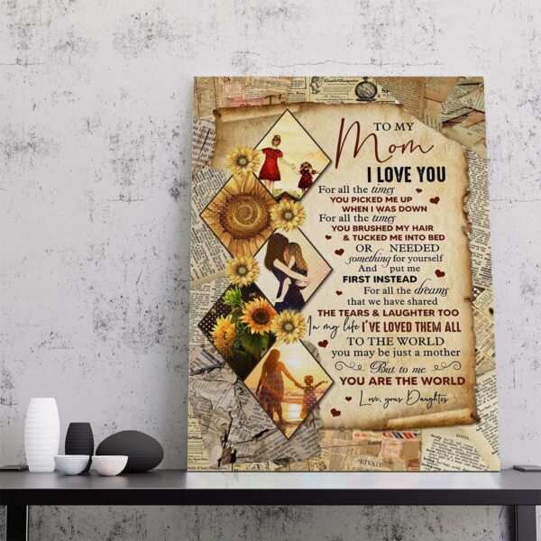 Gearhumans Gearhuman 3D To My Mom I Love You Canvas GJ010401 Canvas