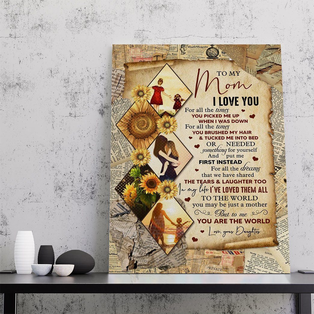 Gearhumans Gearhuman 3D To My Mom I Love You Canvas GJ010401 Canvas
