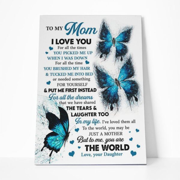 Gearhumans Gearhuman 3D To My Mom I Love You For All The Time Canvas GJ010419 Canvas 1 Piece Non Frame M