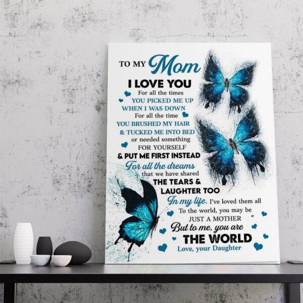 Gearhumans Gearhuman 3D To My Mom I Love You For All The Time Canvas GJ010419 Canvas