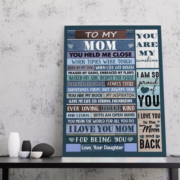 Gearhumans Gearhuman 3D To My Mom I Love You To The Moon And Back Canvas GJ010417 Canvas