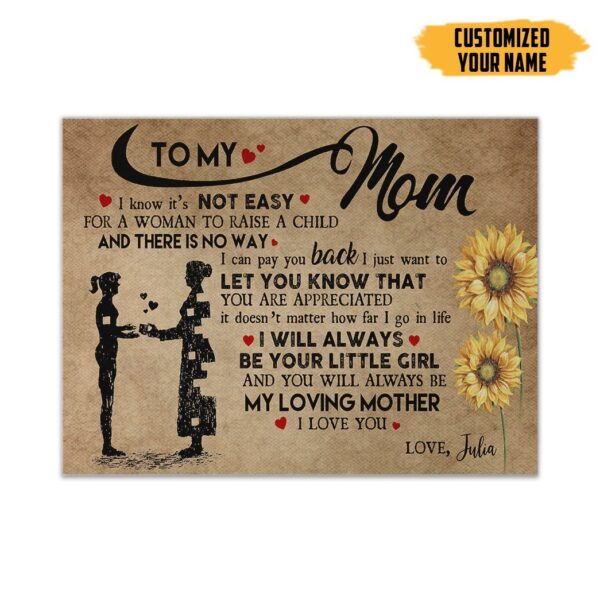Gearhumans Gearhuman 3D To My Mom Mothers Day Gift Custom Name Canvas GW23034 Canvas 1 Piece Non Frame M