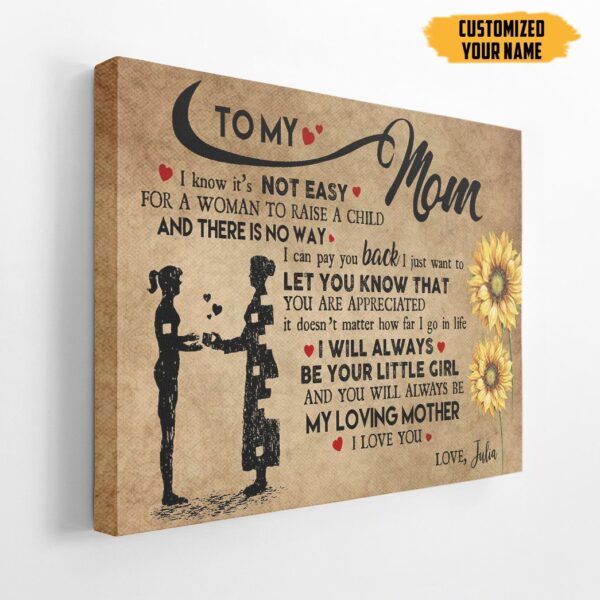 Gearhumans Gearhuman 3D To My Mom Mothers Day Gift Custom Name Canvas GW23034 Canvas