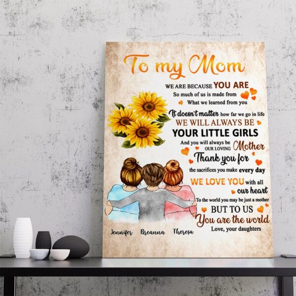 Gearhumans Gearhuman 3D To My Mom We Are Because You Are Canvas GH290329 Canvas