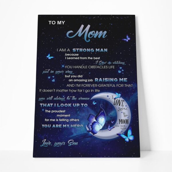 Gearhumans Gearhuman 3D To My Mom You Are My Hero Canvas GJ010427 Canvas 1 Piece Non Frame M