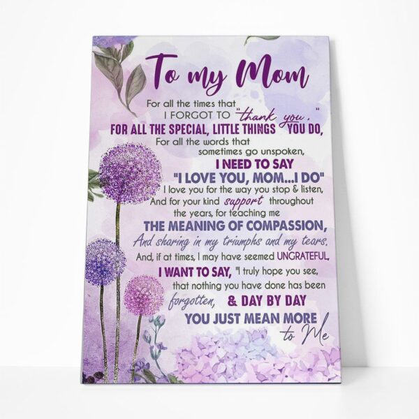 Gearhumans Gearhuman 3D To My Mom You Just Mean More to Me Canvas GJ010415 Canvas 1 Piece Non Frame M