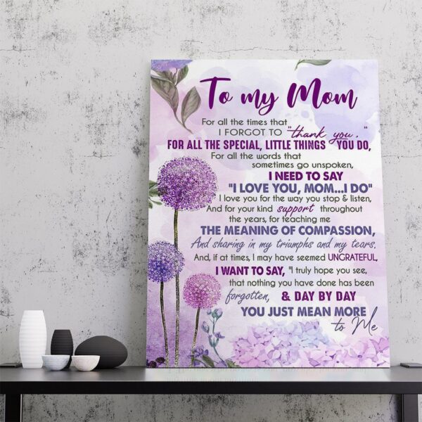 Gearhumans Gearhuman 3D To My Mom You Just Mean More to Me Canvas GJ010415 Canvas