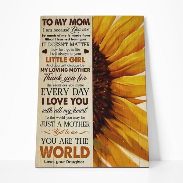 Gearhumans Gearhuman 3D To My Mon You are the World Canvas GJ010409 Canvas 1 Piece Non Frame M