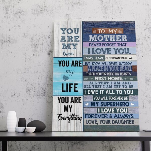Gearhumans Gearhuman 3D To My Mother You are My Everything Canvas GJ010411 Canvas