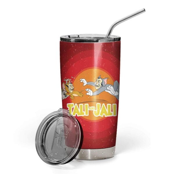 Gearhumans Gearhuman 3D Tom And Jerry Glitter Custom Design Vacuum Insulated Tumbler GL20058 Tumbler 20oz