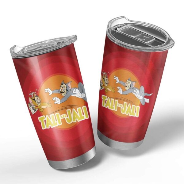 Gearhumans Gearhuman 3D Tom And Jerry Glitter Custom Design Vacuum Insulated Tumbler GL20058 Tumbler